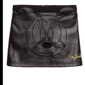 NWOT H&M x Disney Minnie Mouse Faux Leather Mini Skirt Adjustable